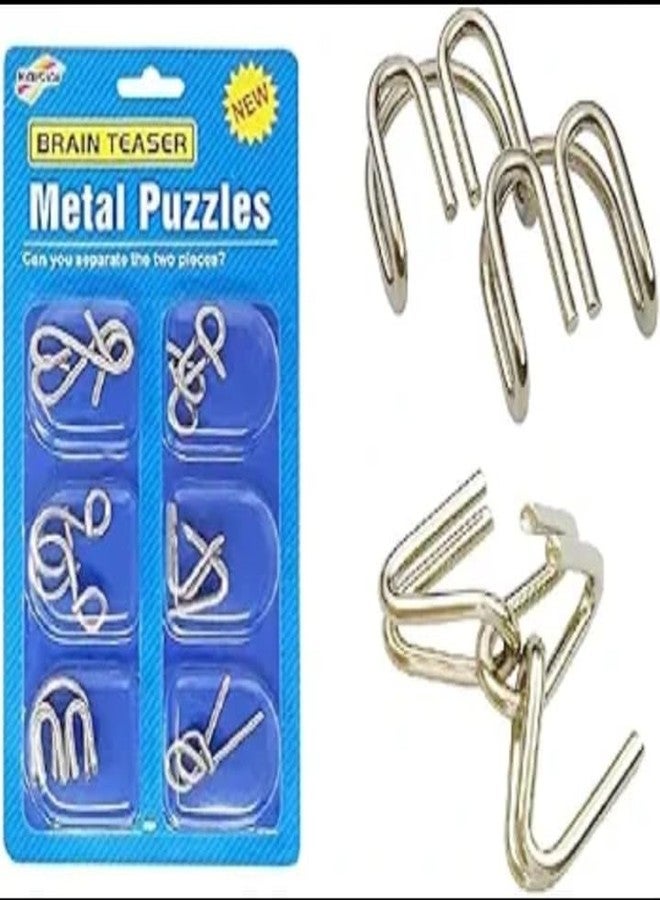 Manos Brain Teaser Metal Puzzles for Kids, Pack of 1 - Image 1
